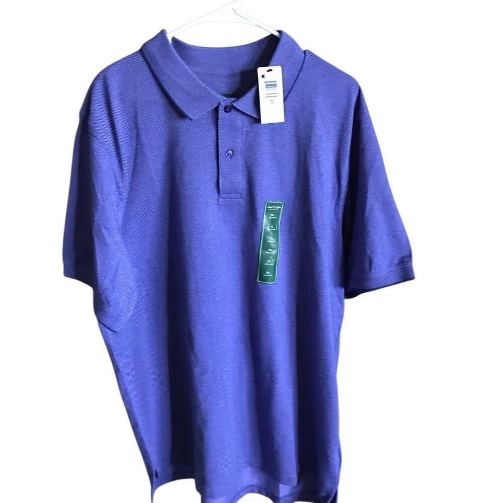 David Taylor polo shirt Size XL Jacquard Mens purple New with tags